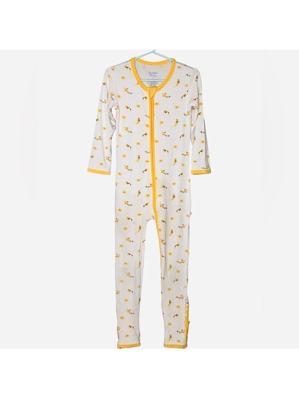 (3 for $12 item) Yellow Goldfish Kids Bamboo Pajama Onesie 5T play condition